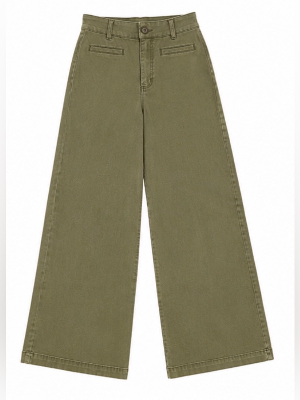 LC Lauren Conrad Olive Super High Rise Wide Leg Pants Size 10